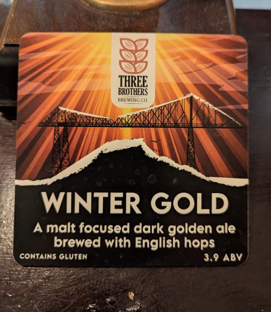 Winter Gold 3.9%, Three Brothers Brewing Co, England