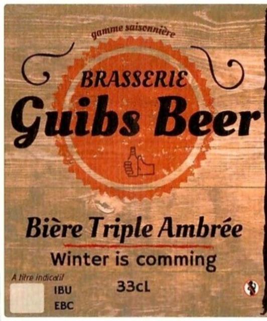 Winter Is Coming 8.0%, Brasserie Guibs Beer, France