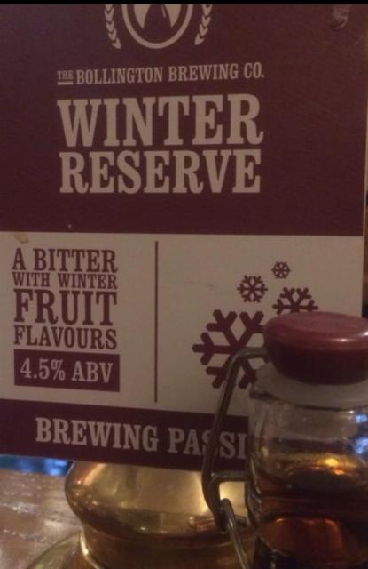 Winter Reserve 4.5%, Bollington Brewing, England
