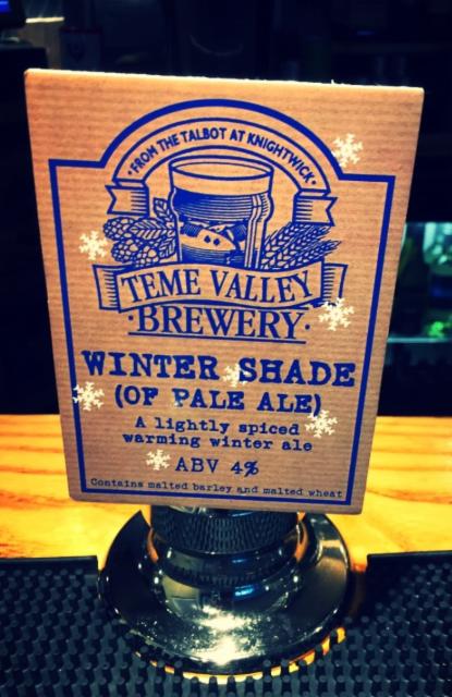 Winter Shade (Of Pale Ale) 4.0%, Teme Valley Brewery, England