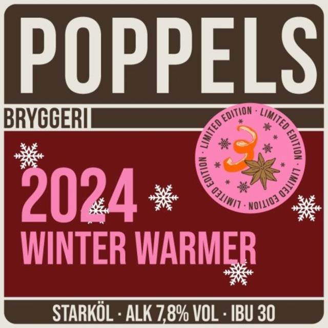 Winter Warmer 2024 7.8%, Poppels Bryggeri, Sweden