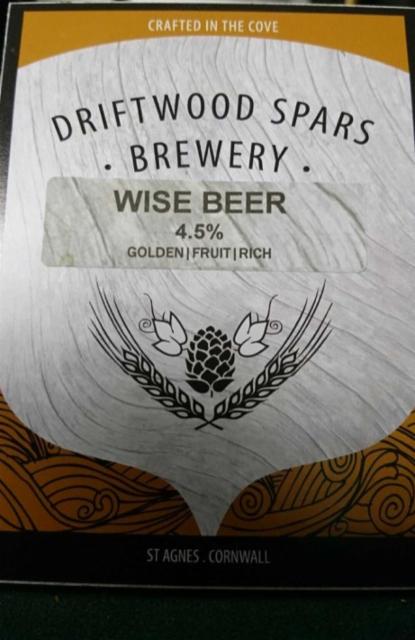 Wise Beer 4.5%, Driftwood Brewery, England