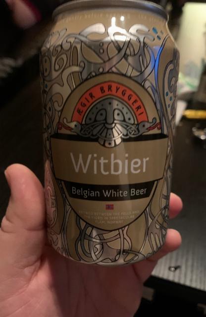 Witbier belgian White beer 4.7%, Ægir Bryggeri, Norway