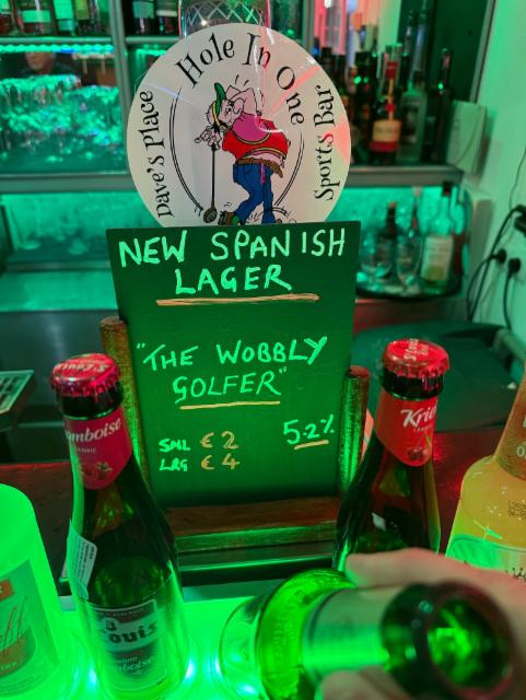 The Wobbly Golfer 5.2%, Dave's Place - Hole In One Sports Bar, Finland