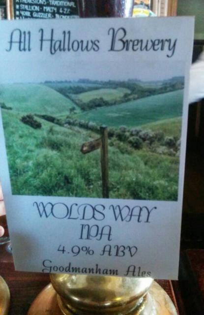 Wolds Way 4.9%, All Hallows Brewery, England