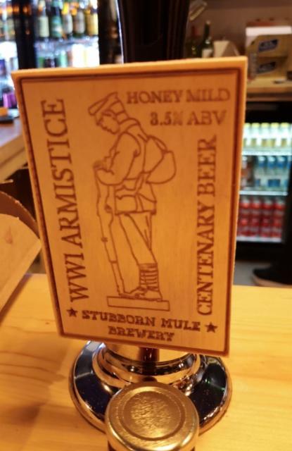 WW1 Armistice Centenary Beer 3.5%, Stubborn Mule Brewery, England