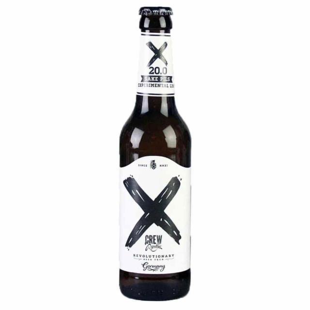 X 20.0 Sake Pils 4.9%, CREW Republic Brewery, Germany