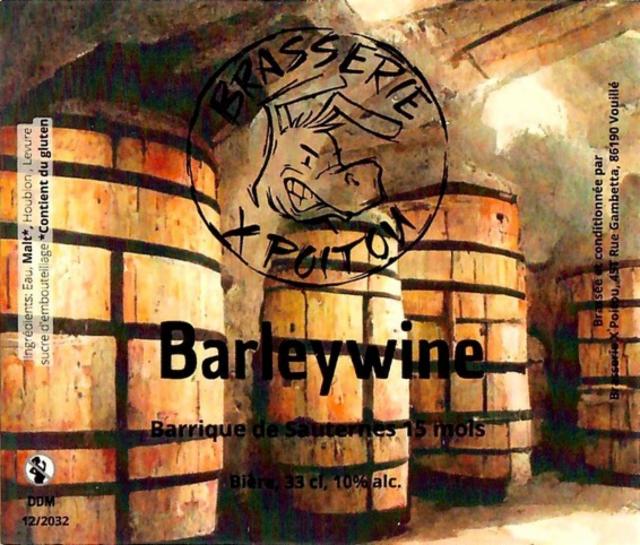 Barley Wine Sauternes BA 10.0%, Brasserie X Poitou, France