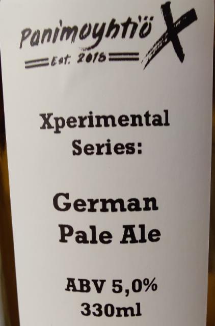 Xperimental Series: German Pale Ale 5.0%, Panimoyhtiö X, Finland