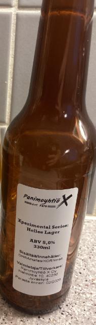 Xperimental Series: Helles Lager 5.0%, Panimoyhtiö X, Finland