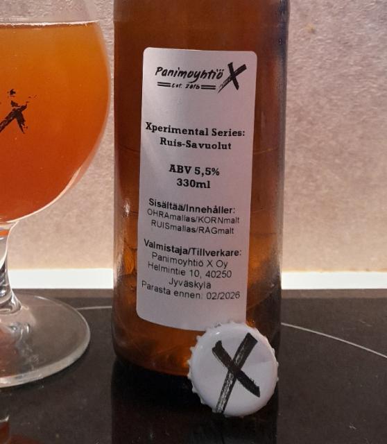 Xperimental Series: Ruis-savuolut 5.5%, Panimoyhtiö X, Finland