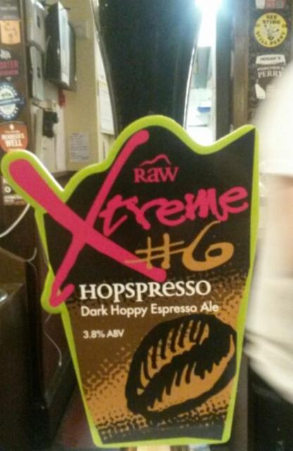 Xtreme #6 Hopspresso 3.8%, Raw Brewing Company, England