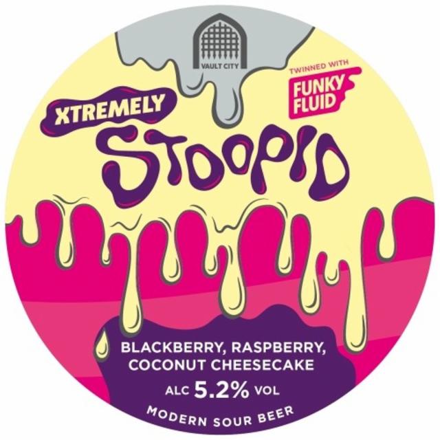 Xtremely Stoopid Blackberry Raspberry Coconut Cheesecake 5.2%, Vault City Brewing, Scotland