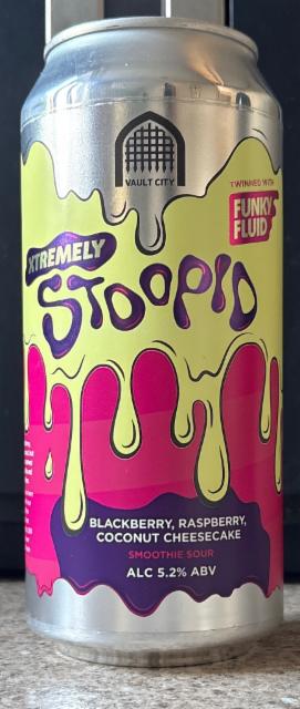 Xtremely stoopid blackberry raspberry coconut cheesecake smoothie sour 5.2%, Vault City Brewing, Scotland