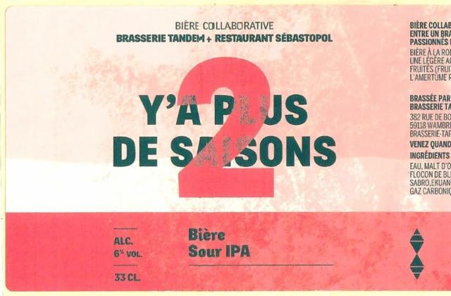 Y'a Plus De Saisons 2 6.0%, Brasserie Tandem, France