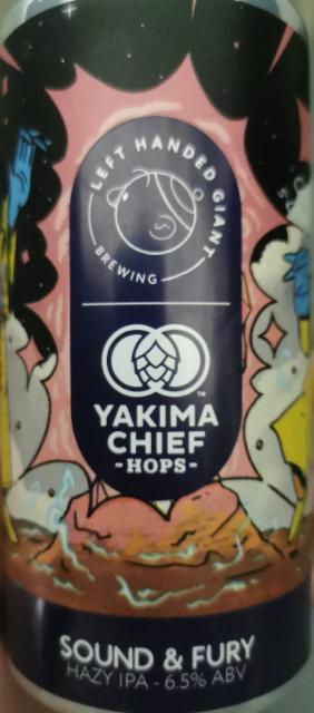 yakima chief Sound & fury 6.5%, Left Handed Giant Brewing, England