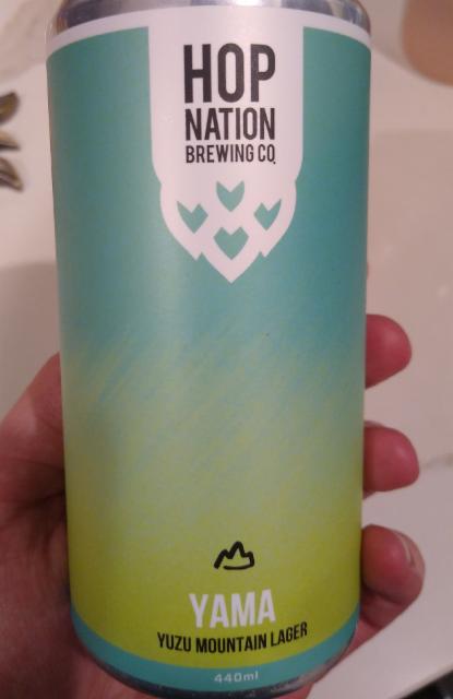Yama - Yuzu Mountain Lager 4.0%, Hop Nation Brewing Co., Australia