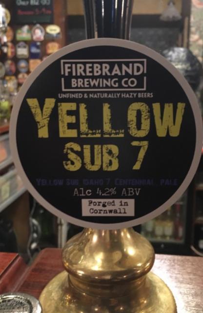 Yellow Sub 7 4.2%, Firebrand Brewing Company, England
