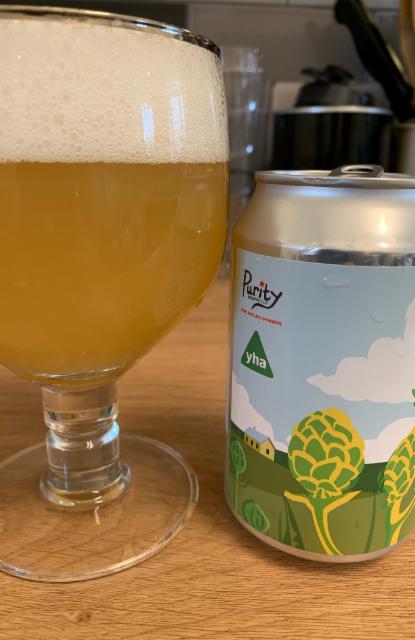YHA Hazy Pale 3.5%, Purity Brewing Co, England