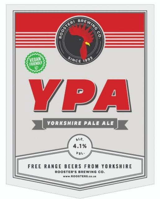 YPA (Yorkshire Pale Ale) 4.1%, Rooster's Brewing Co., England