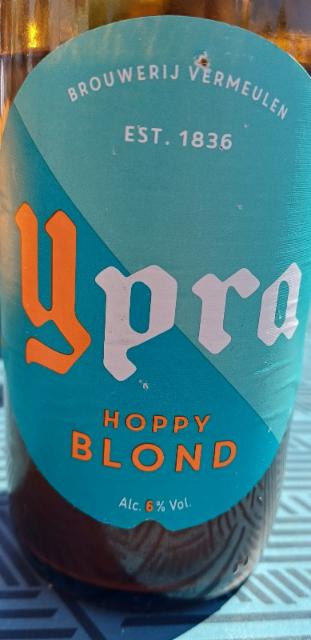 ypra hoppy blond 6.0%, Brouwerij Vermeulen, Belgium