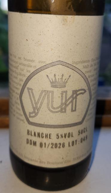 Yur blanche 5.0%, Brasserie Yur, France