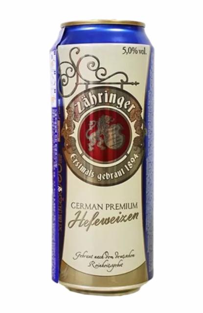 Zähringer Hefeweizen 5.0%, Privatbrauerei Eichbaum, Germany