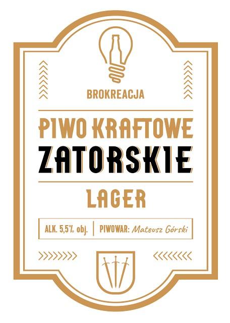 Zatorskie Lager 5.5%, Browar Brokreacja, Poland