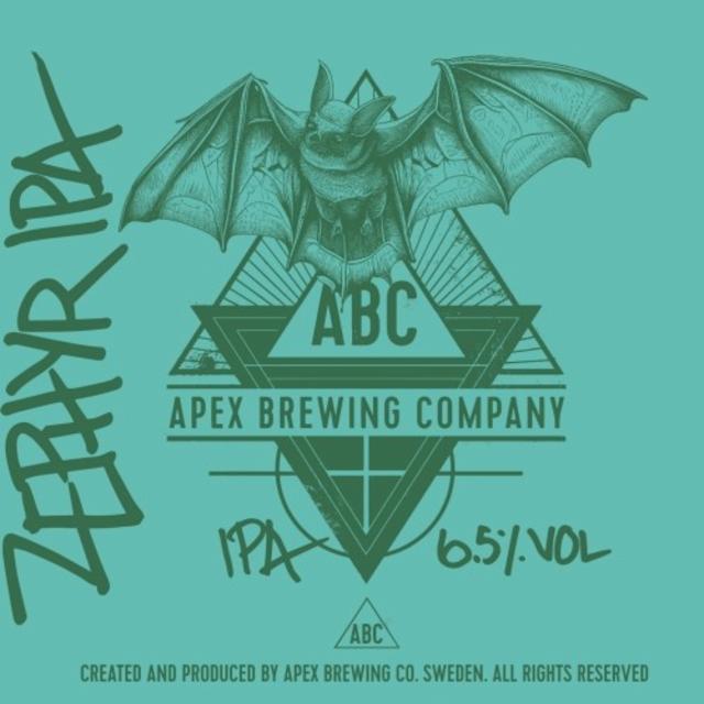Zephyr IPA 6.5%, Apex Brewing Company, Sweden