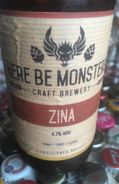 Zina 4.7%, Here Be Monsters Craft Brewery, England