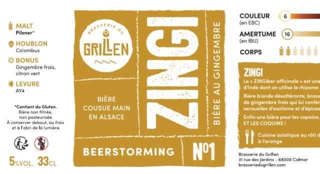 Zingi 5.0%, Brasserie Du Grillen, France