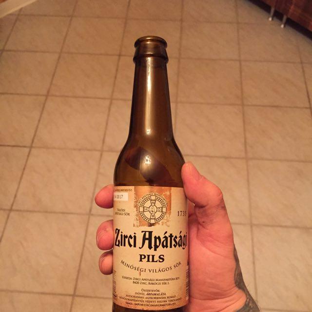 Zirci Apátsági Pils 5.0%, Zirci Apátsági Manufaktura, Hungary