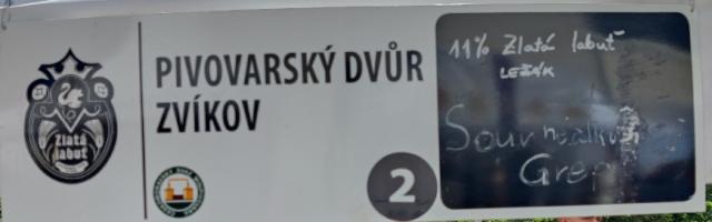 Zlatá Labut' 11° 4.9%, Pivovarský dvůr Zvíkov, Czech Republic