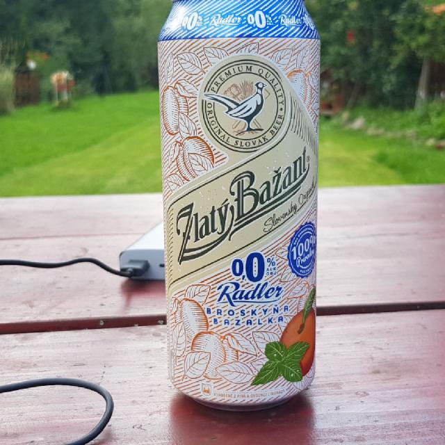 Zlatý Bažant Radler Broskyňa Bazalka 0.0%, Heineken Slovensko, Slovakia