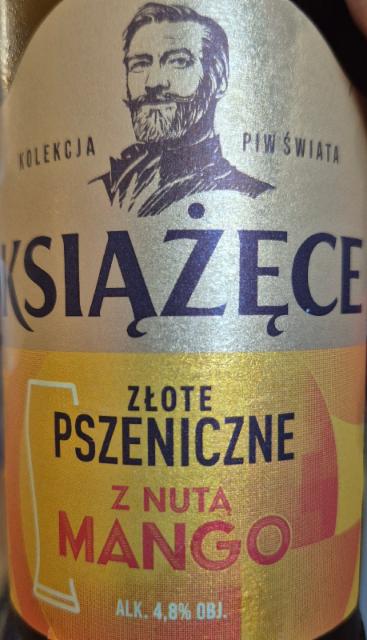 Złote Pszeniczne Z Nuta Mango 4.8%, Tyskie Brewery Książęce (Asahi), Poland
