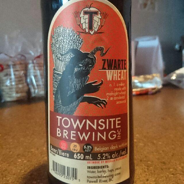 Zwarte Wheat 5.2%, Townsite Brewing, Canada