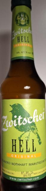 Zwitscher Hell 4.9%, Brauerei Nothhaft, Germany