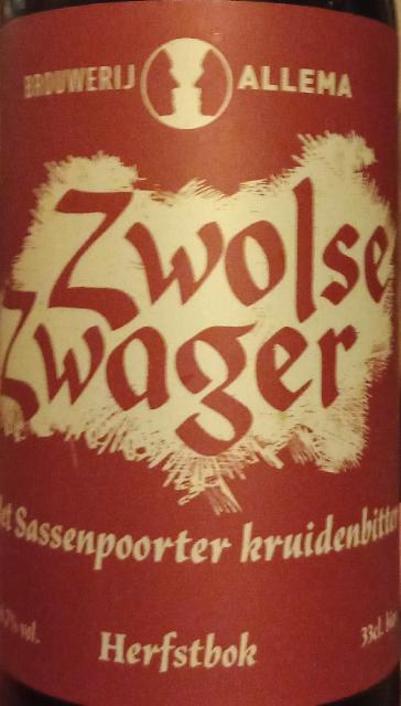Zwolse Zwager 6.7%, Brouwery Allema, Netherlands