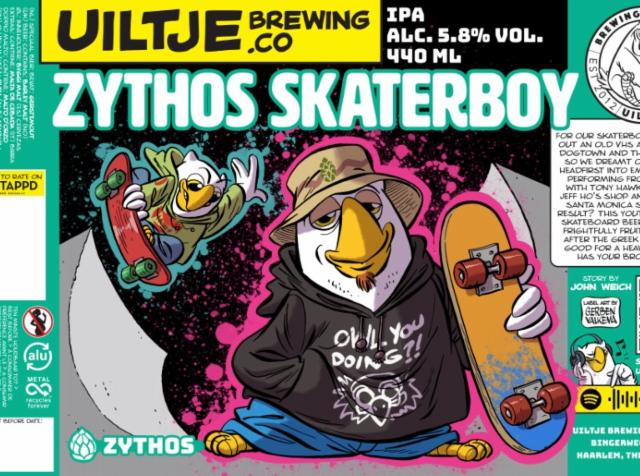 Zythos Skaterboy 5.8%, Uiltje Brewing Co, Netherlands