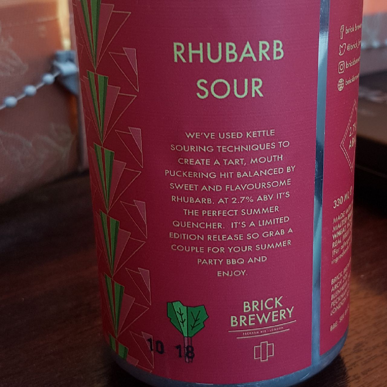 Rhubarb Sour, England