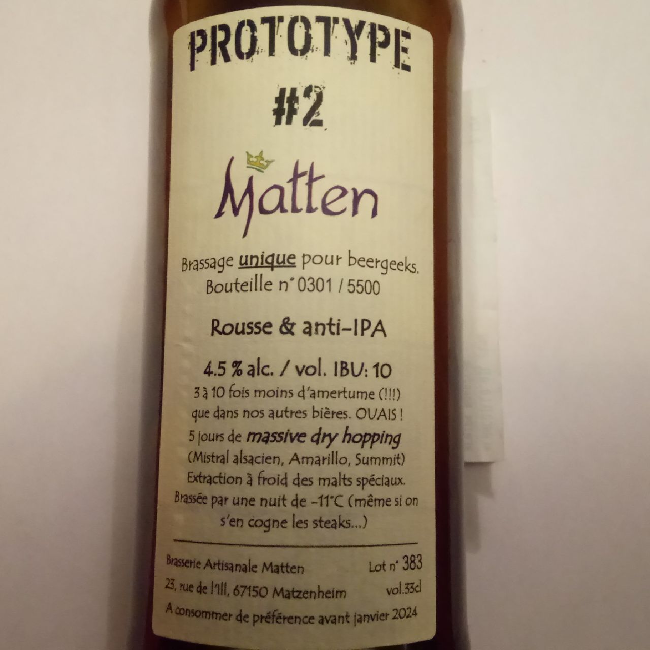 Matten Prototype #2, France