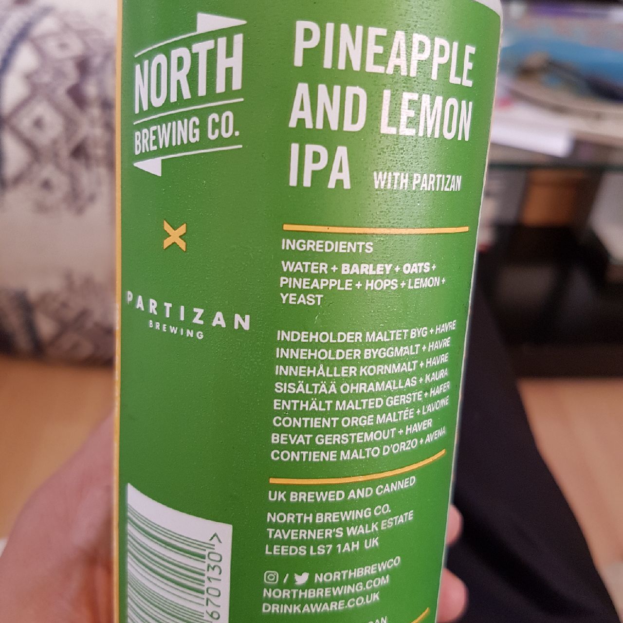 North X Partizan Pineapple And Lemon IPA, England