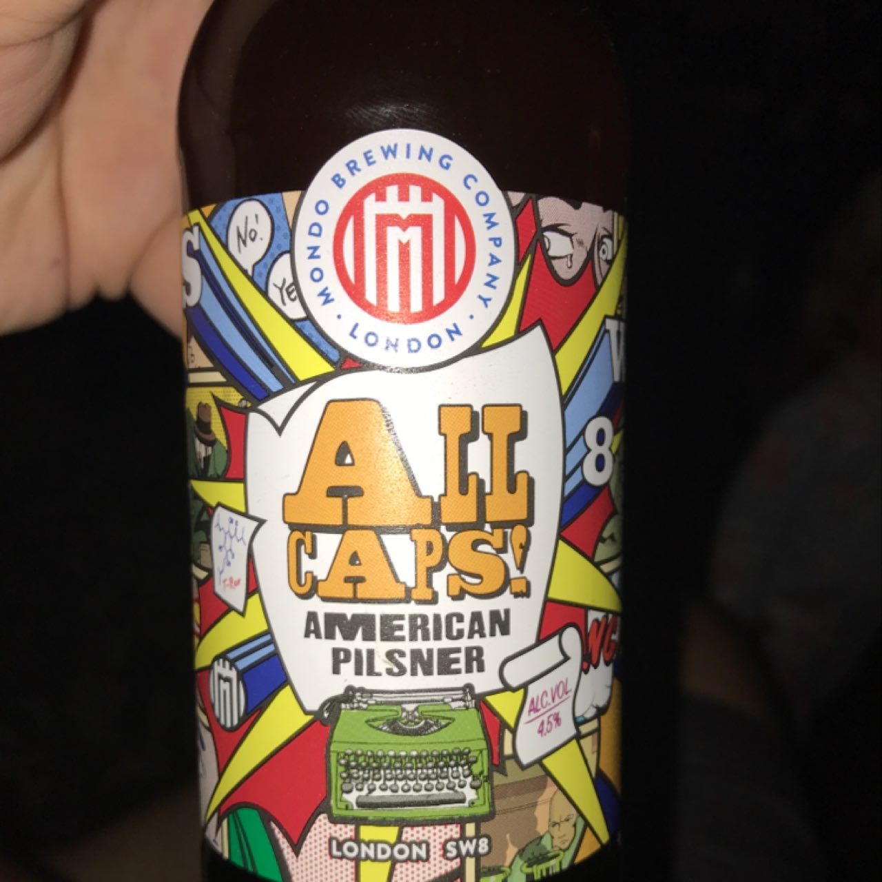 All Caps American Pilsner, England