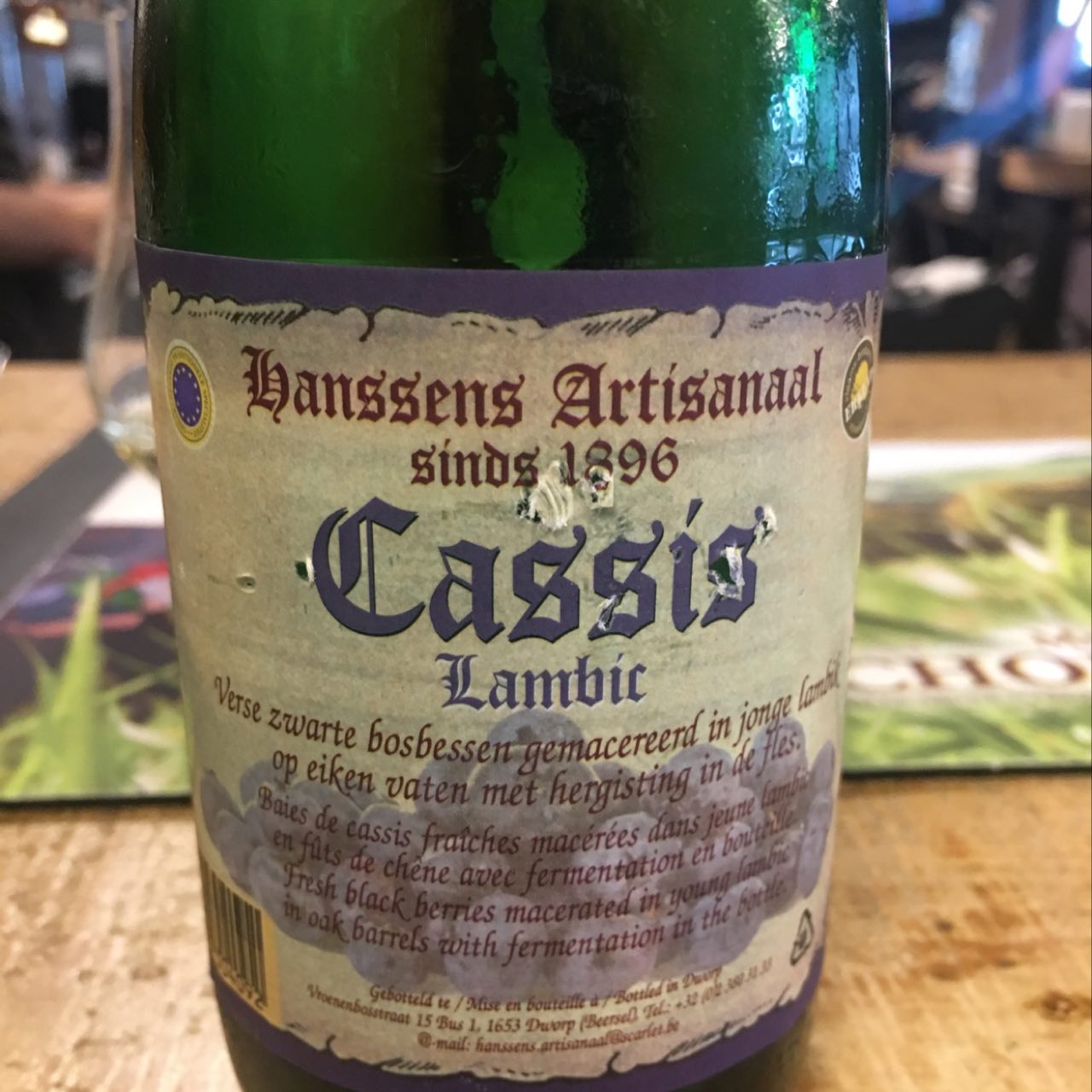 Hanssens Lambic Experimental Cassis / Hanssens Cassis Lambic, Belgium