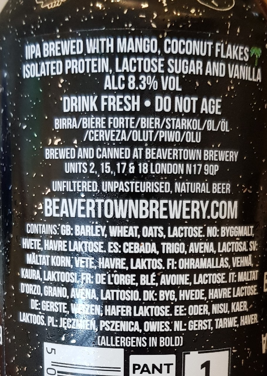 Mango Milk Power Breakfast IIPA, England