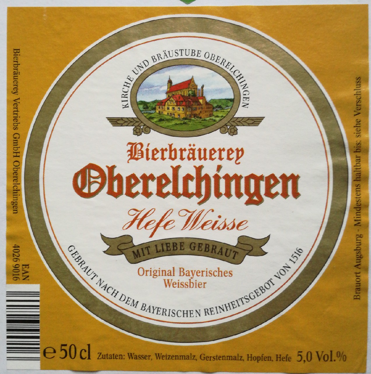 Oberelchingen Helle Weisse, Kloster Bräuerep Oberelchingen