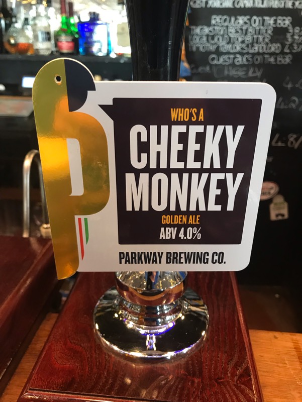 Who's a cheeky monkey, Parkway Brewing Company