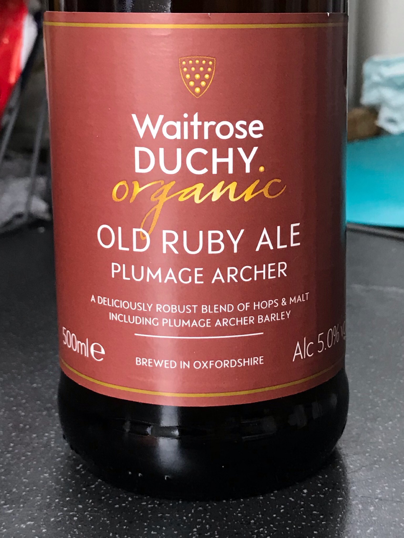 Waitrose Duchy Organic Old Ruby Ale Plumage Archer, England