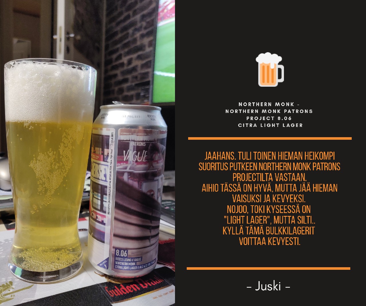 Patrons Project 8.06 Citra Light Lager, England