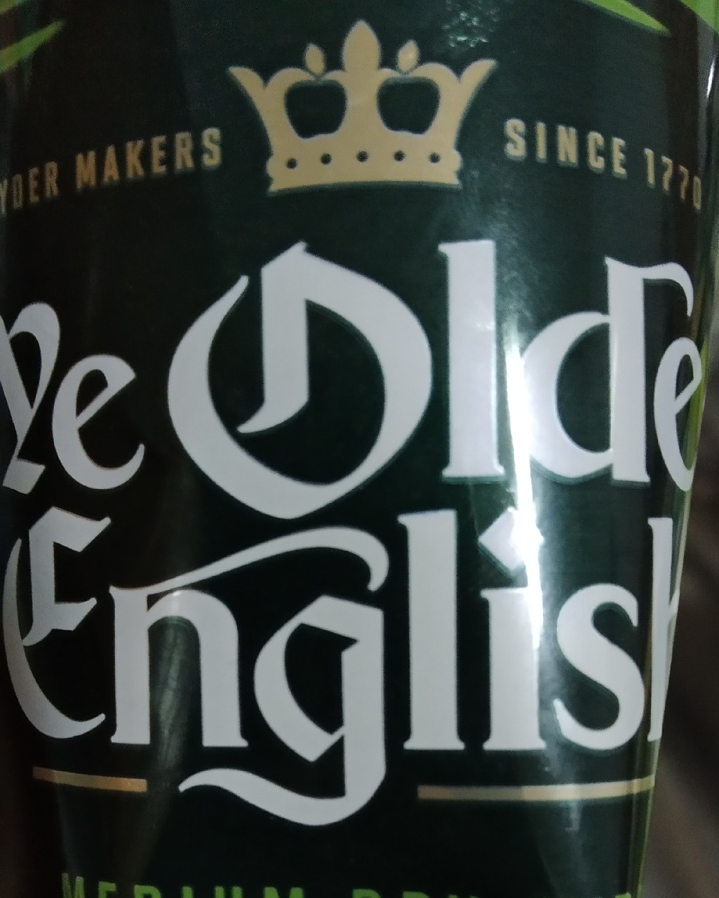 Olde English Medium Dry cider, England